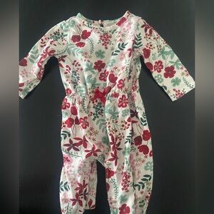 Carter's Floral Print Baby Outfit - Red and Green 6 Months